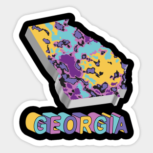 Georgia State Map Abstract Sticker